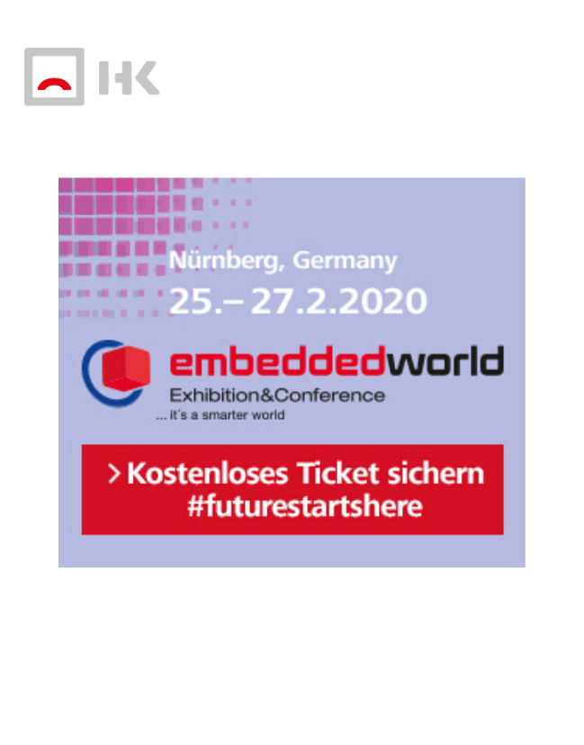 Messedatum und Logo embedded world